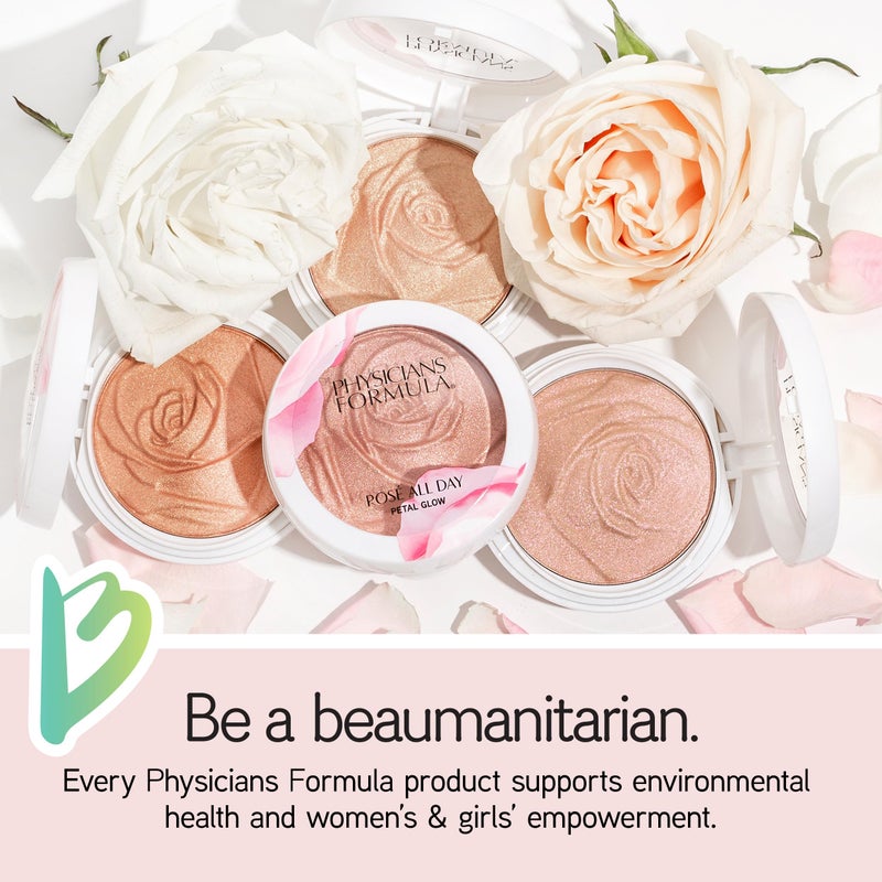 Physicians Formula RosÃ© All Day Highlighter Blush Face Powder Shimmer Petal Glow, Pink Freshly Picked, Dermatologist Tested, Clinicially Tested - Image 3