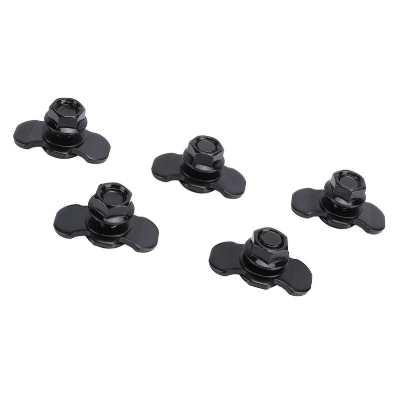 5pcs L Track Double Lug Threaded Stud Nut Fitting M10x20mm for Truck Bed Trailer Cargo Control Pickup RV ATV Black - Image 3