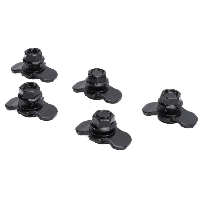 5pcs L Track Double Lug Threaded Stud Nut Fitting M10x20mm for Truck Bed Trailer Cargo Control Pickup RV ATV Black - Image 4