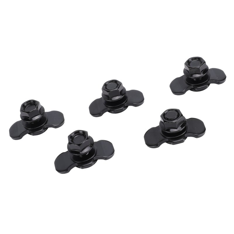5pcs L Track Double Lug Threaded Stud Nut Fitting M10x20mm for Truck Bed Trailer Cargo Control Pickup RV ATV Black - Image 5