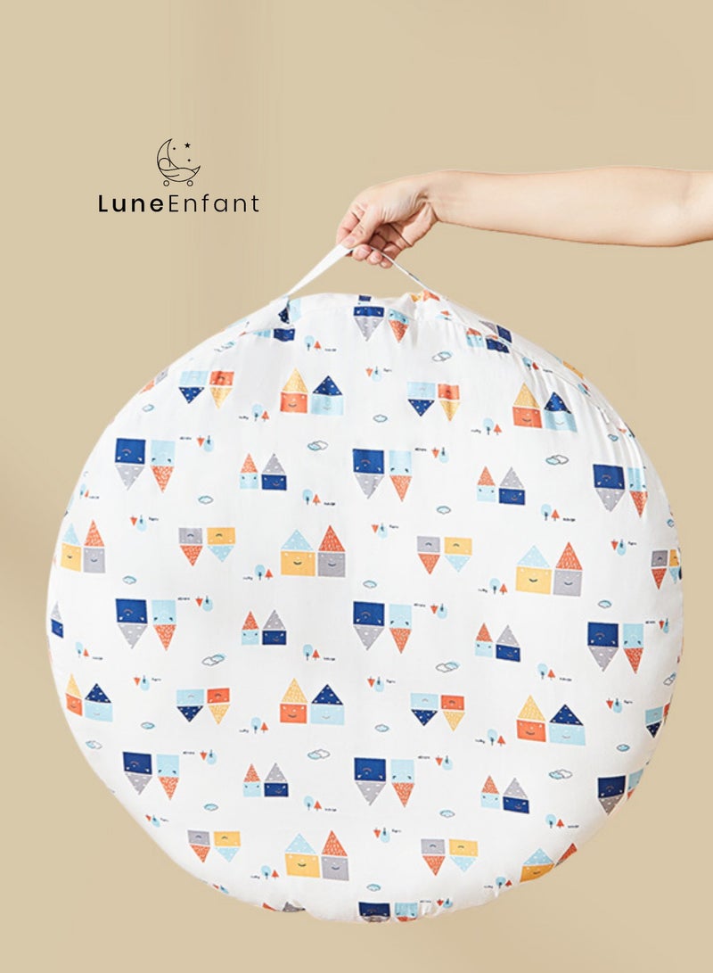 LuneEnfant Ergonomic Baby Nursing Pillow - 15° Incline for Reduced Spit-Ups, Comfortable & Breathable, Back-Support Design for Easy Feeding - Image 3