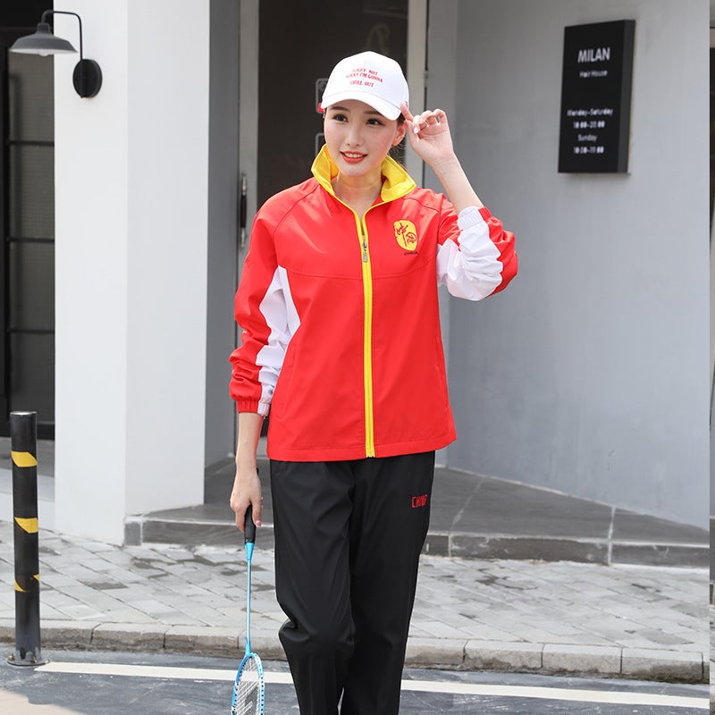 Chinese Printed Long-Sleeve Autumn Sports Uniforms Set For Male And Female Students, School Uniforms, Trendy Sportswear - Image 4