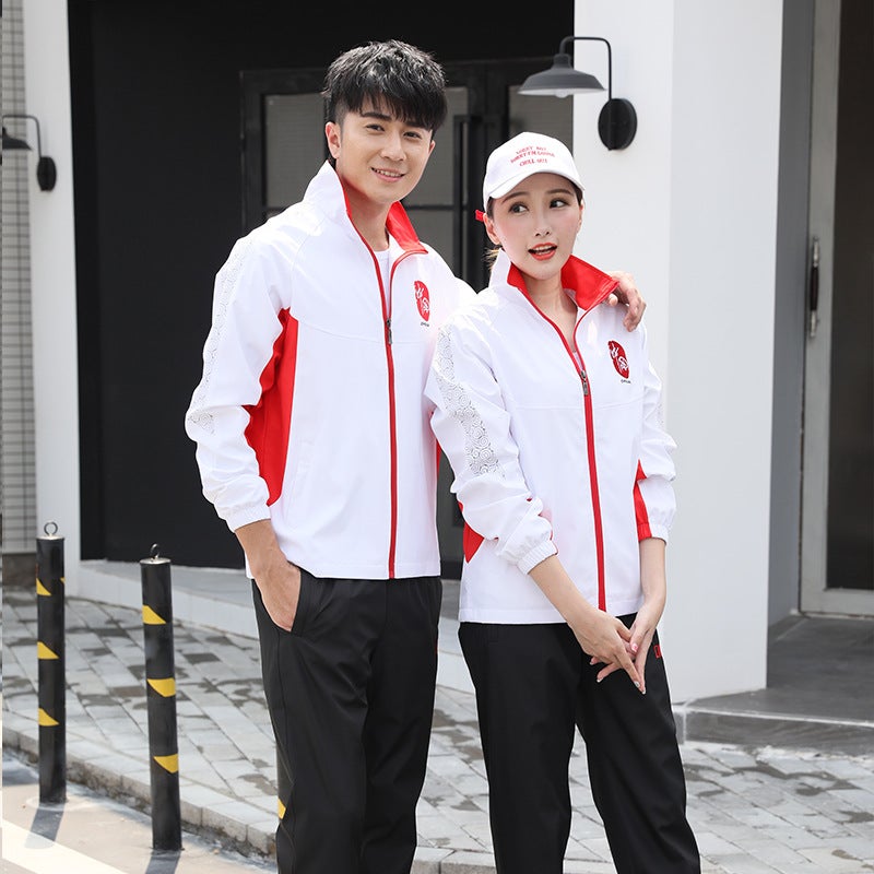 Chinese Printed Long-Sleeve Autumn Sports Uniforms Set For Male And Female Students, School Uniforms, Trendy Sportswear - Image 2