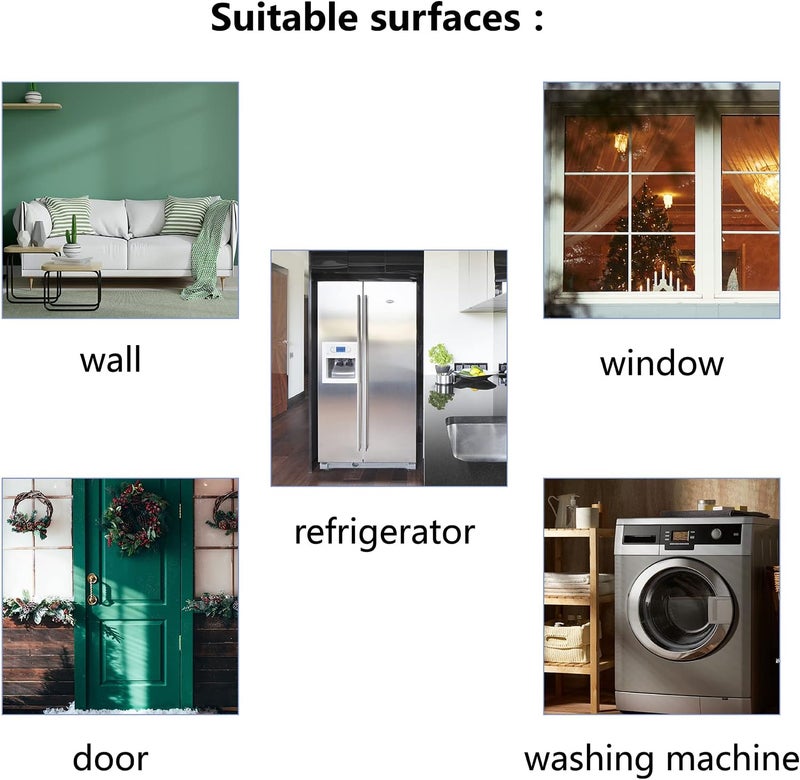 CREATCABIN كريت كابين 4 قطع ملصقات حائط لغرفة الغسيل من الفينيل اقتباس غسيل وتجفيف ملصقات حائط ذاتية اللصق للتزيين في المنزل والحمام وغسالة الملابس ومجفف الملابس - Image 5