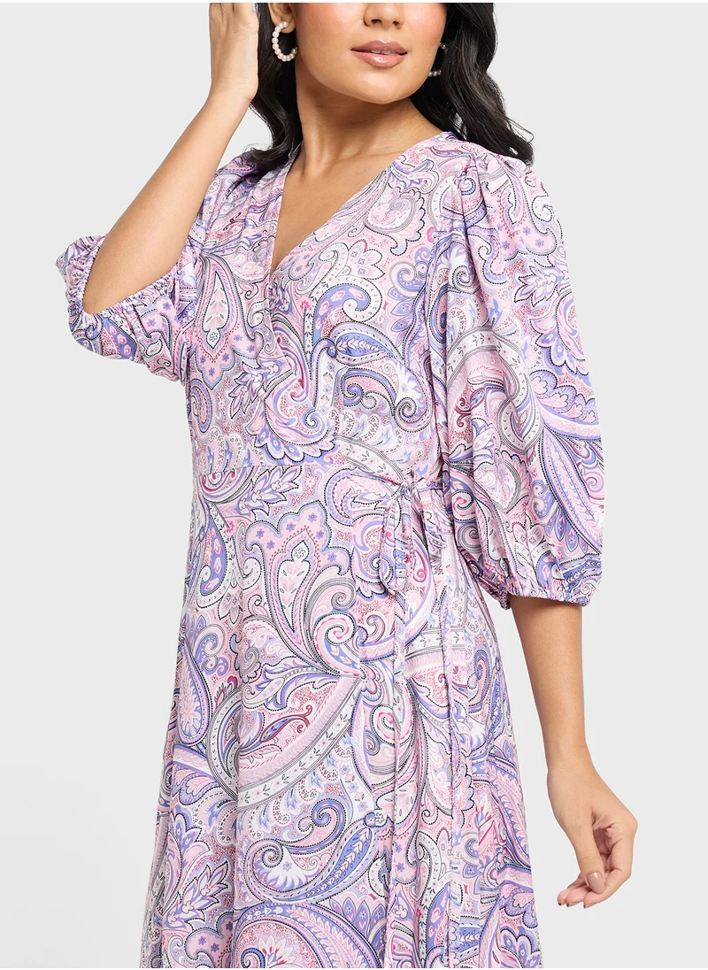 ايلا Printed Wrap Dress