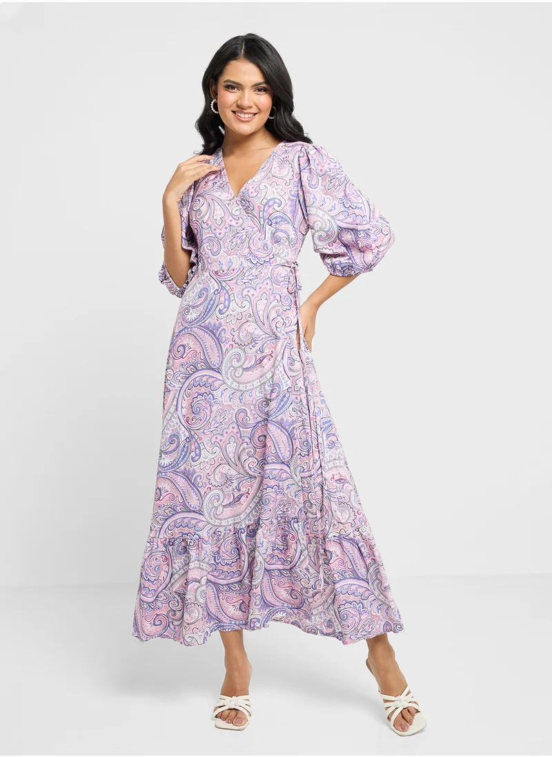 ايلا Printed Wrap Dress