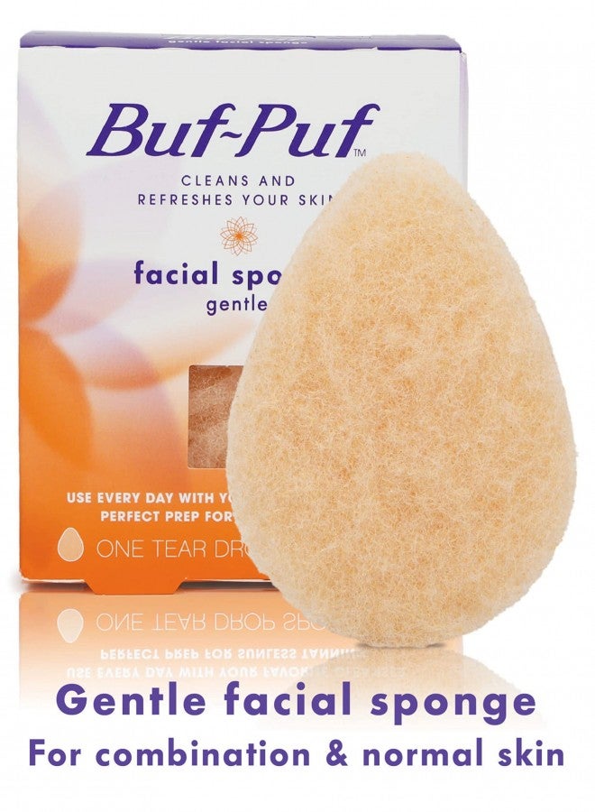 Buf-Puf Gentle Facial Sponge, Dermatologist Developed, Removes Deep Down Dirt & Makeup Causes Breakouts and Blackheads, Reusable, Exfoliating, 1 Count - Image 1