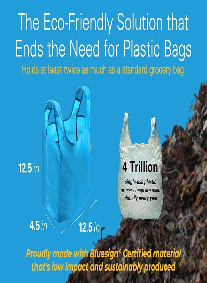 BagPodz Reusable Grocery Bags, Foldable Shopping Bags in Pod, 5 Pack - Image 5
