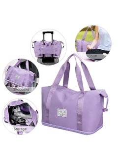 Spaceshoop Large Capacity Folding Travel Bag, Waterproof Lightweight Gym Bag with Wet and Dry Separation Bag, for Travel, Sports, Gym Bags  - Image 2