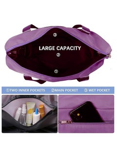 Spaceshoop Large Capacity Folding Travel Bag, Waterproof Lightweight Gym Bag with Wet and Dry Separation Bag, for Travel, Sports, Gym Bags  - Image 5