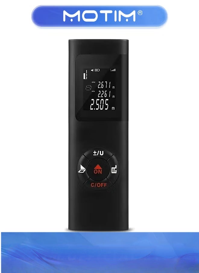 Motim Laser Measure 60m Small Handheld Household Portable Laser Distance Meters with Type-C Portable Charging & Backlit Display & M/in/FT Unit Conversion & ±1/16 inch High Accuracy Laser Measuring Ruler  - Image 1