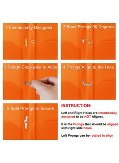 6 Pack Heavy Duty Plastic Two Pocket Folders With 3 Prongs, Metal Prongs Fastener, Heavy Duty Plastic 2 Pocket Folder (Orange) - pzsku/Z1A03C46146834B77E0D3Z/45/_/1731922047/7f4a1c92-aad8-476e-8ccf-e290f26755d4