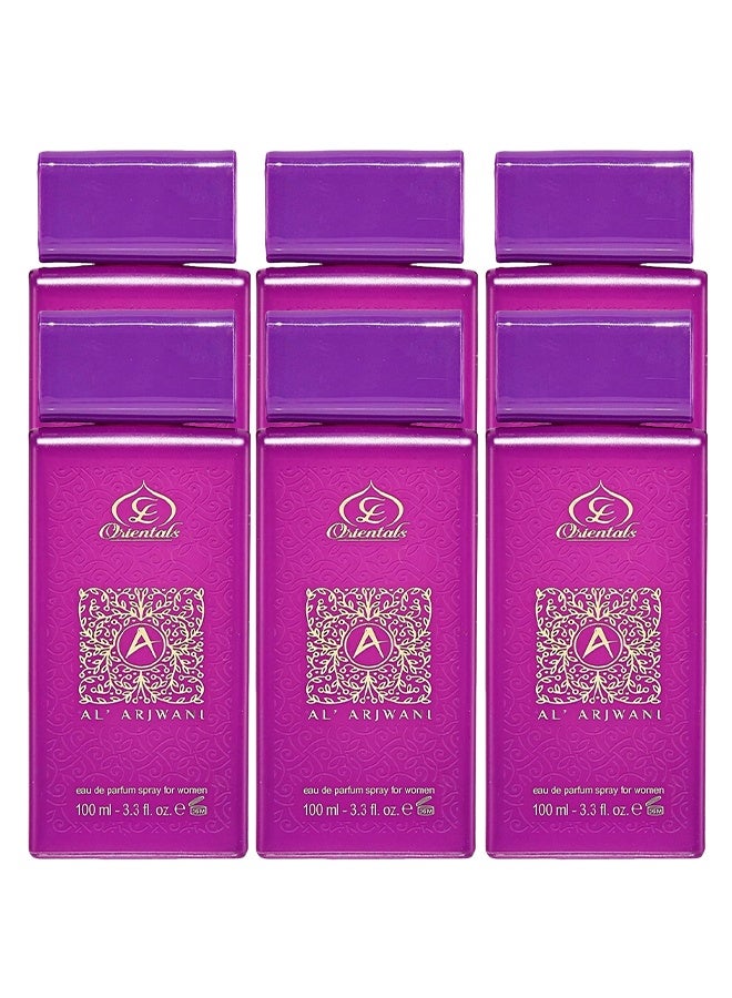 Oriental 6 Pieces Al Arjwani Perfume For Women 100ml EDP - Image 1