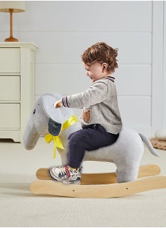 MaBaby Kids Plush Ride-On Rocking Horse with Toy, Children Chair with Soft Plush Toy Boys Girls Gifts  - Image 4