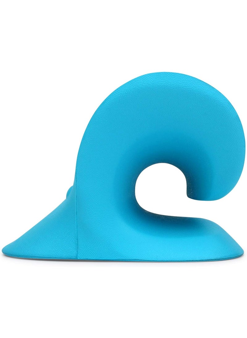 Neck and Shoulder Relaxation Pillow, Traction Device for Pain Relief and Spine Alignment, Curvature Correction and Extension - Blue