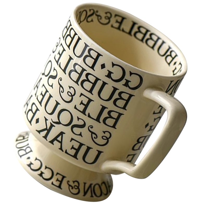 Vintage Toast Ceramic Mug Coffee Mug Letter Printing Coffee Cup For Home - Image 1
