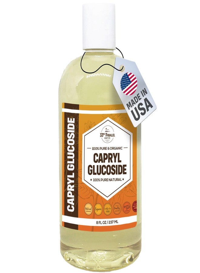 33RD PARALLEL SOAP CO. Capryl Glucoside Liquid Surfactant (8 oz) Plant Derived - DIY Skin Care - Facial Cleansers, Body Washes, Shower Gels, Foaming, Body Soap, Shampoos, Baby Products | 8 OUNCES - Image 1