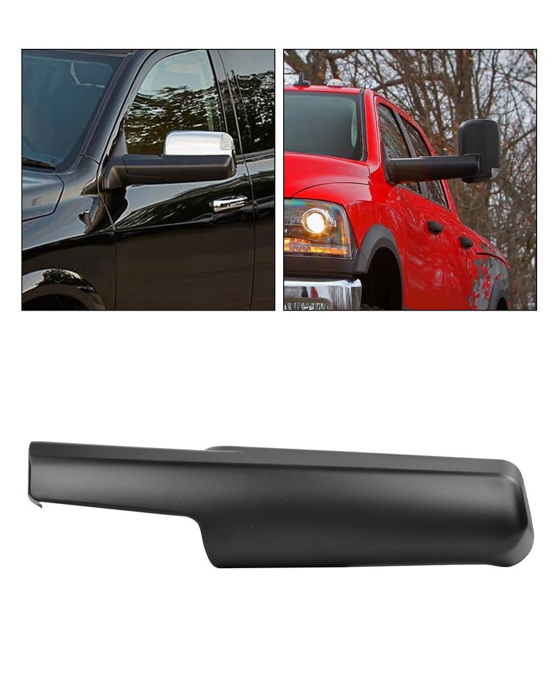 TOPMAX RAM Trailer Tow Mirror Cover Front Arm Driver Left Side Mirror Cap Replacement for Dodge RAM 20142019 1500 2500 3500 Replace 68263393AA