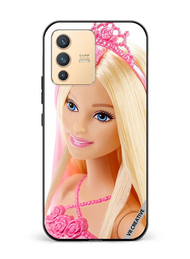 VR CREATIVE Protective Case Cover For Vivo V23 5G Barbie With Hair Design Multicolour - Image 1