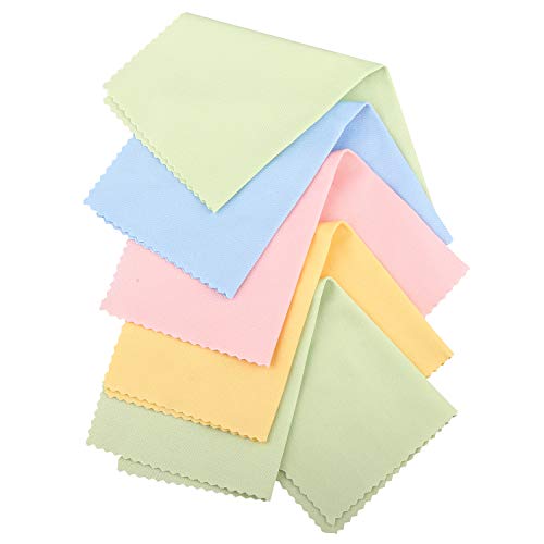 Futheda 5PCS Microfiber Cleaning Polishing Polish Cloth for Musical Instrument Guitar Strings Violin Piano Clarinet Trumpet Sax Flute Universal (Color Random) - Image 1