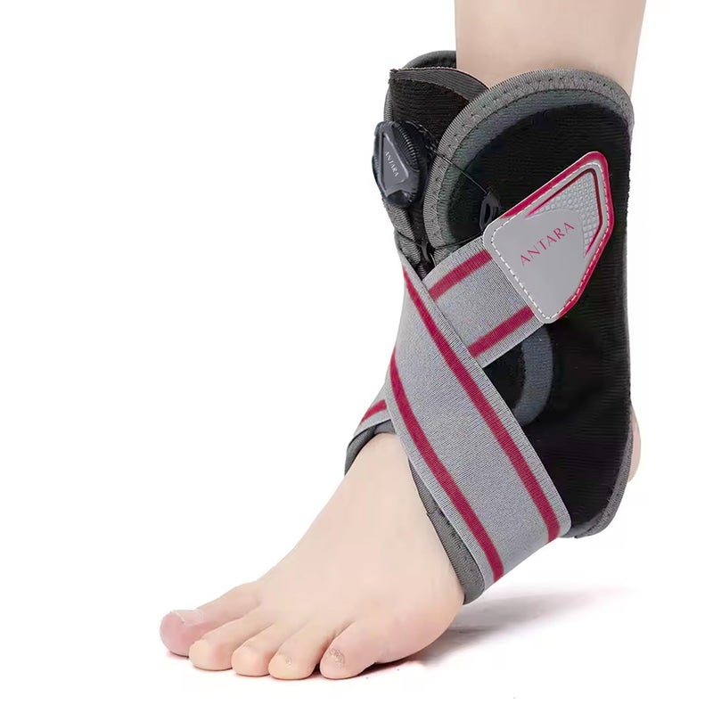 AGEasy Antara Ankle Brace with Adjustable Dial | Adjustable Compression Support for Injury Recovery, Pain Relief & Stability | Ankle Support for Men & Women – Black (M) - Image 1