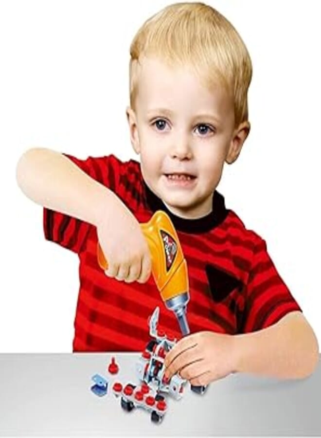 Junior Blocks with Simulation Drill Having 286 Pieces(10 in 1 Models) for Kids(Multicolor)