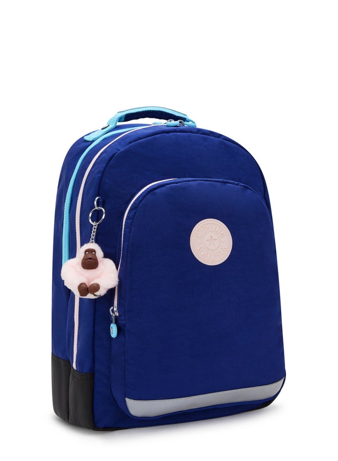 كيبلينغ حقيبة ظهر نسائية كبيرة بحماية للابتوب لون أزرق شمسي فئة سي روم - Image 4