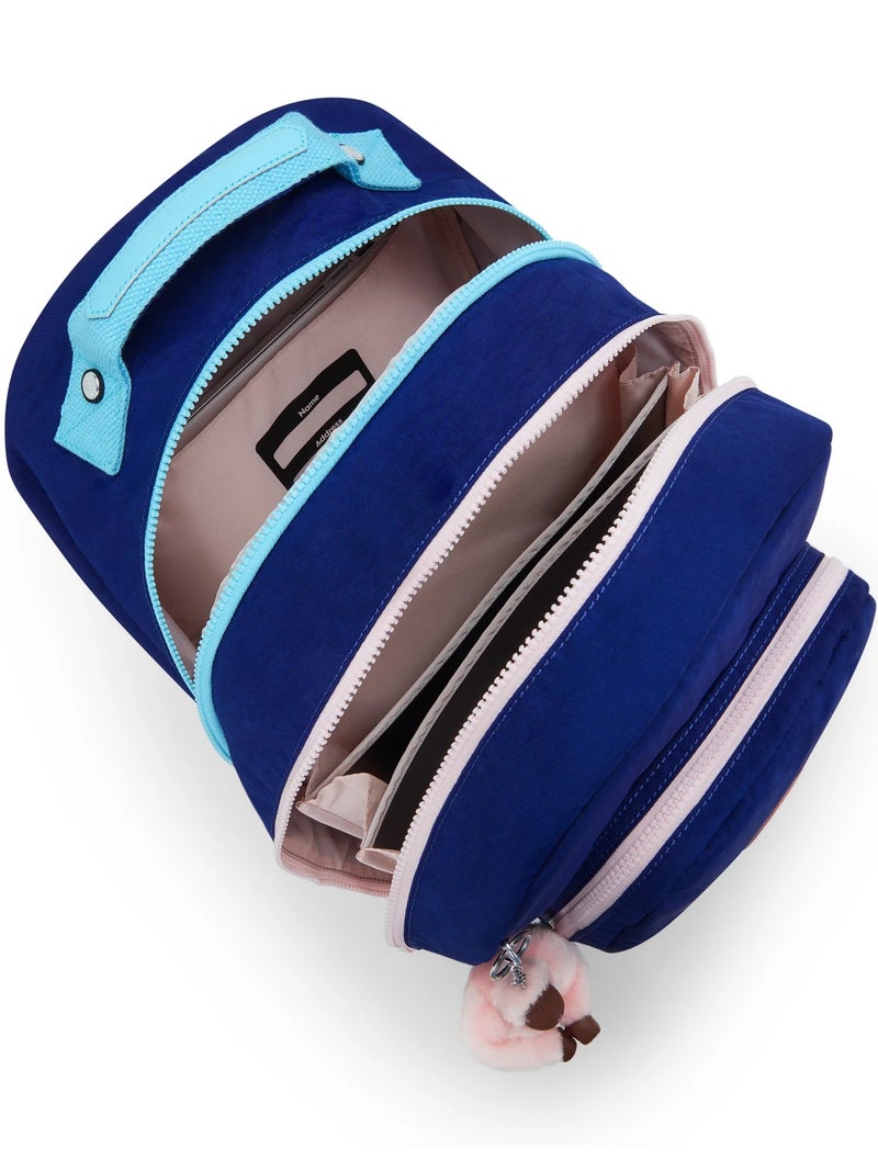 كيبلينغ حقيبة ظهر نسائية كبيرة بحماية للابتوب لون أزرق شمسي فئة سي روم - Image 3