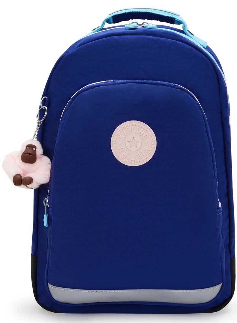 كيبلينغ حقيبة ظهر نسائية كبيرة بحماية للابتوب لون أزرق شمسي فئة سي روم - Image 1