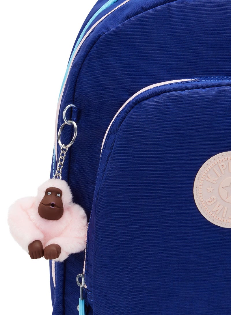 كيبلينغ حقيبة ظهر نسائية كبيرة بحماية للابتوب لون أزرق شمسي فئة سي روم - Image 5