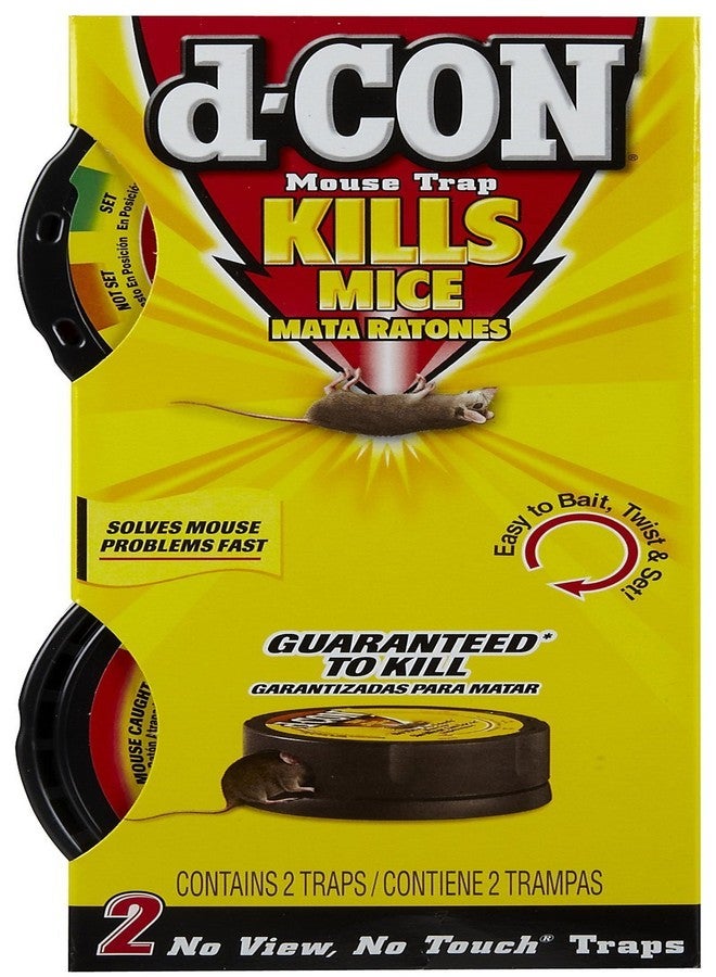 Easy Off d-CON No View, No Touch Covered Mouse Trap, 2 Traps - Image 1