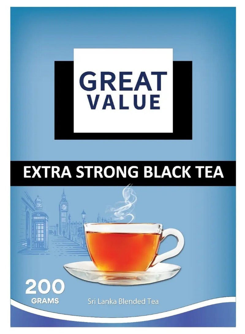 Great Value Extra Strong Loose Black Tea 200G - Image 1