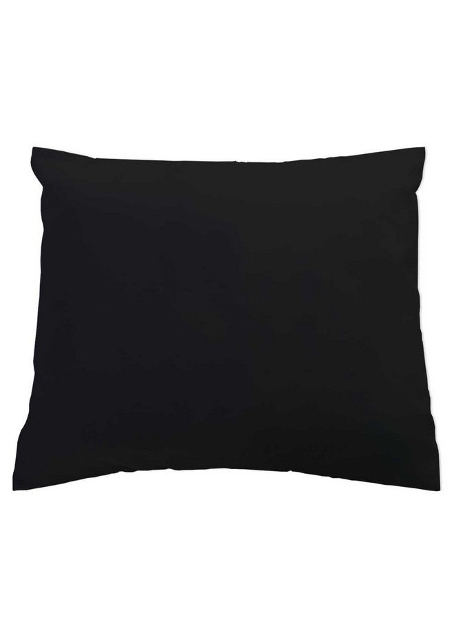 SHEETWORLD.COM SheetWorld Comfy Travel Pillow Case - 100% Soft Cotton Jersey Knit - Black - Made in USA - Image 1