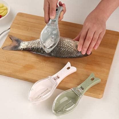 Fish Scale Scraper Sawtooth Descaler Cleaner Brush Shaver Remover Scale Knife Peeler Skin Peeler Fish Fish Scaler (Pack of 1)  - Image 2