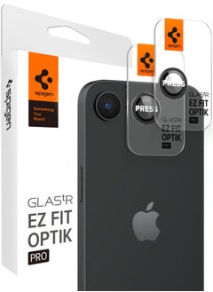 Spigen GLAStR EZ-Fit Optik PRO Camera Lens Protector [2 PACK] for iPhone 16E (2025) - Black  - Image 1