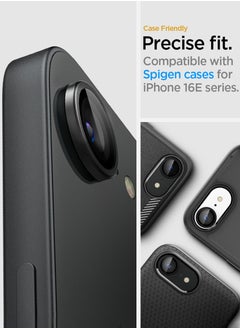 Spigen GLAStR EZ-Fit Optik PRO Camera Lens Protector [2 PACK] for iPhone 16E (2025) - Black  - Image 5