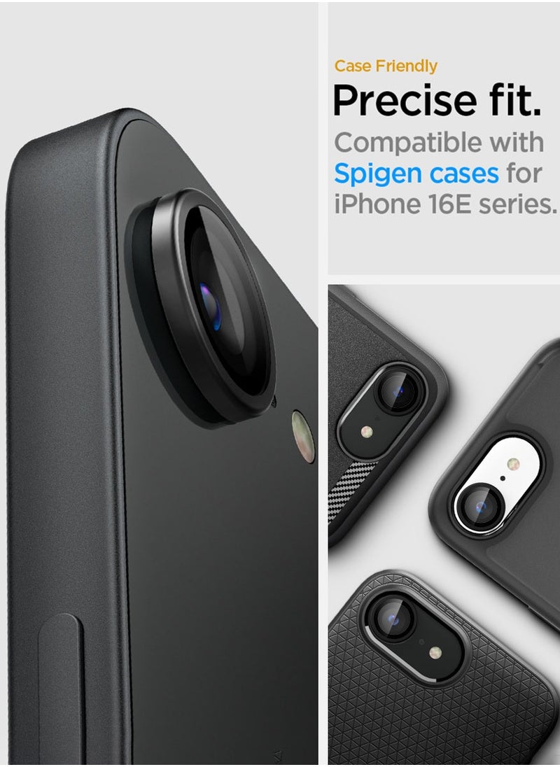 Spigen - GLAStR EZ-Fit Optik PRO Camera Lens Protector [2 PACK] for iPhone 16E (2025) - Black - Image 1
