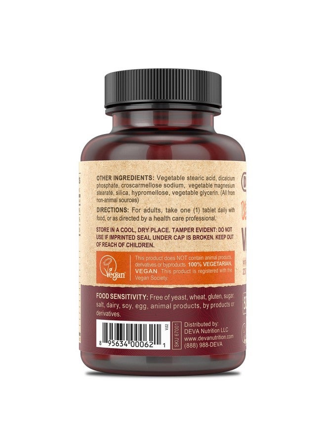 DEVA Vegan Vitamin C, 500 MG with Elderberry, Echinacea, Zinc & More, Vegan & No Animal Ingredients, 90 Tablets, 1-Pack - Image 4