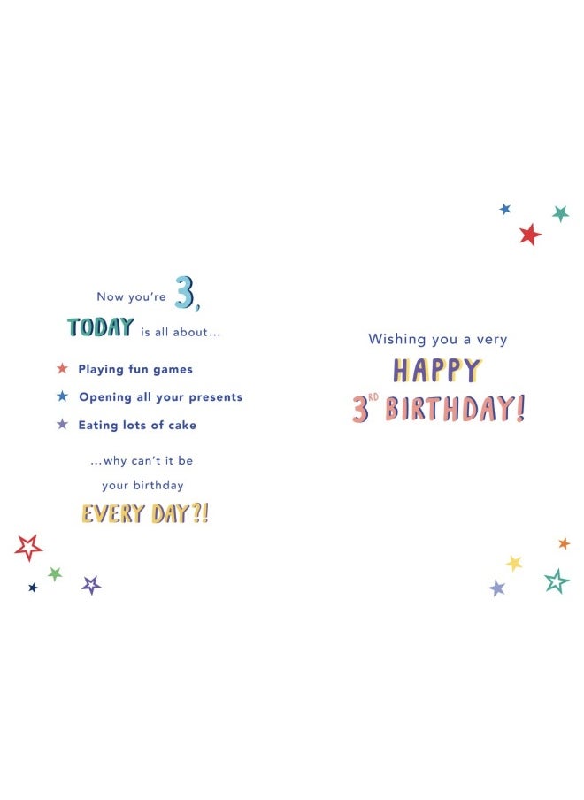 UK Greetings - UK Greetings 3 Happy Birthday Card - Image 1