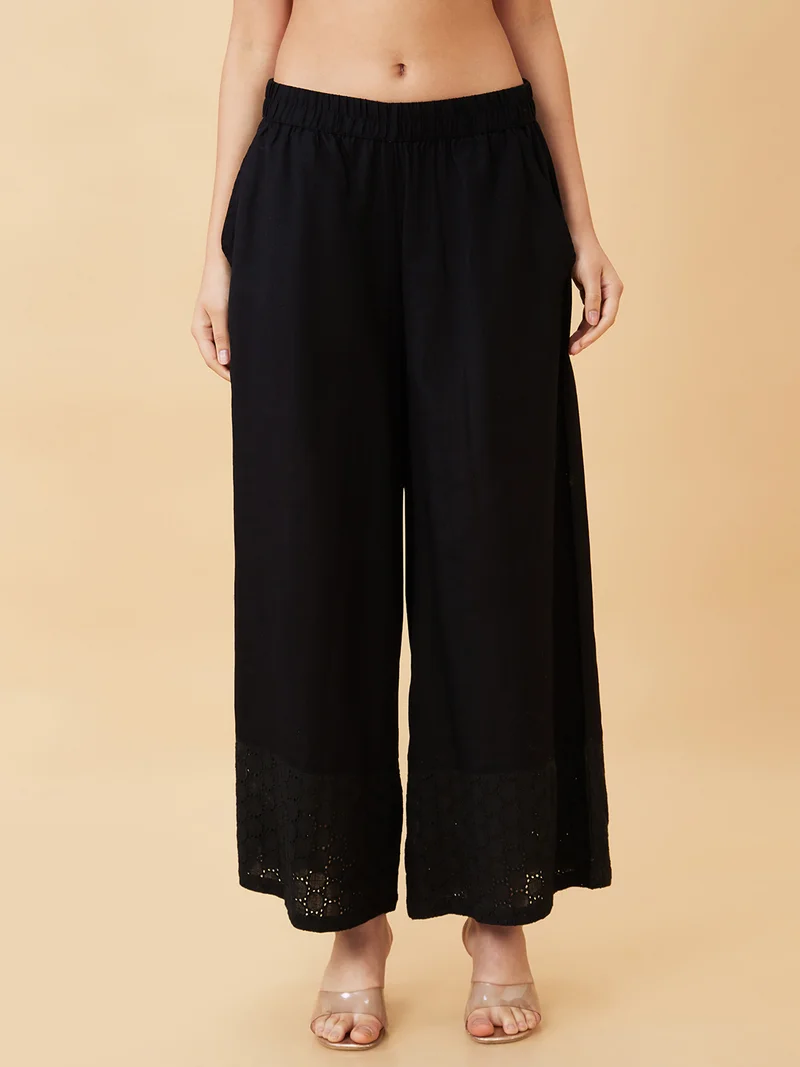 globus Globus Women Schiffli Wide Leg Ethnic Palazzos