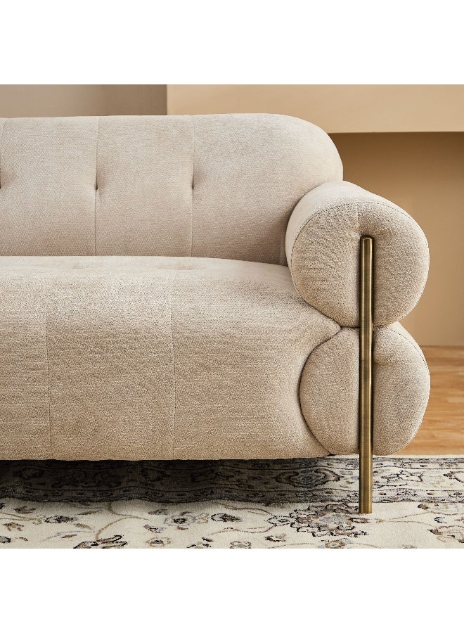Home Box Trinity 2-Seater Fabric Sofa in Beige - Image 4