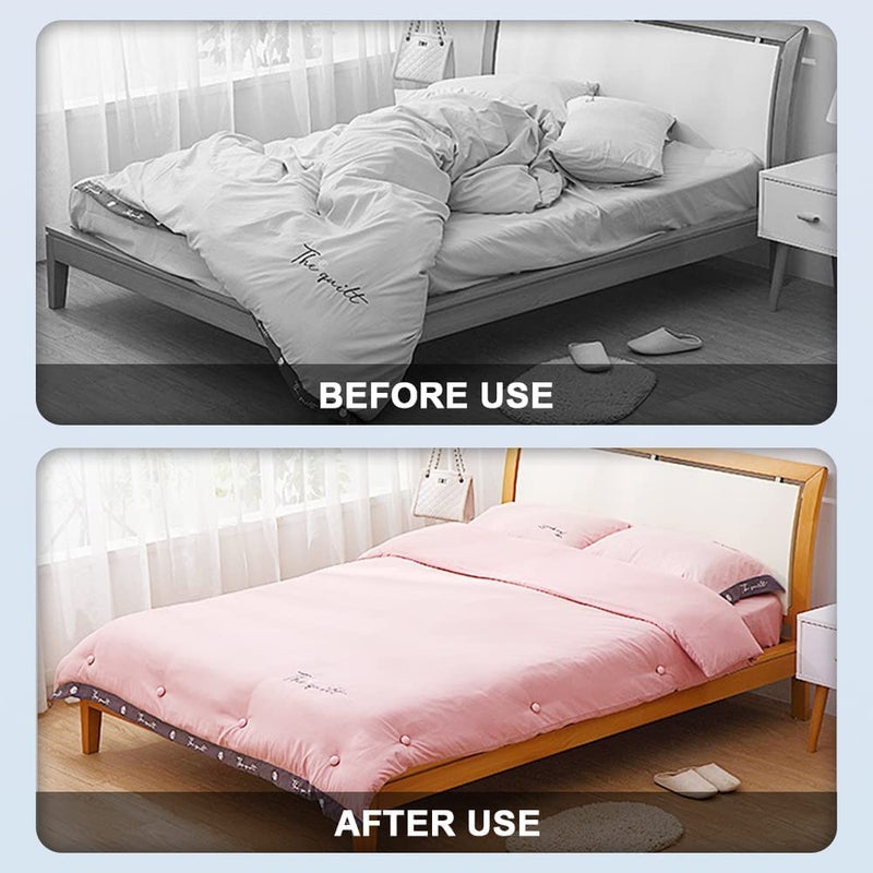 M5STUDIO Bed Sheet Clips Duvet Cover Holding Clips Non-Slip Cover Fixator Comforter Quilt Holder with One-Key Unlock for Blanket Bed Sheet Curtain Socks Mattress (Random Color 12 Pack)  - Image 3