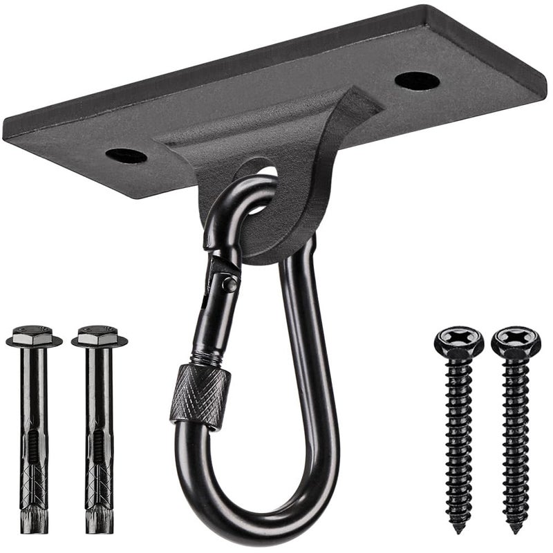 Dolibest Heavy Bag Hangers Brackets Ceiling Mount with Carabiner for Strength Training Aerial Yoga Resistance Bands - Image 2