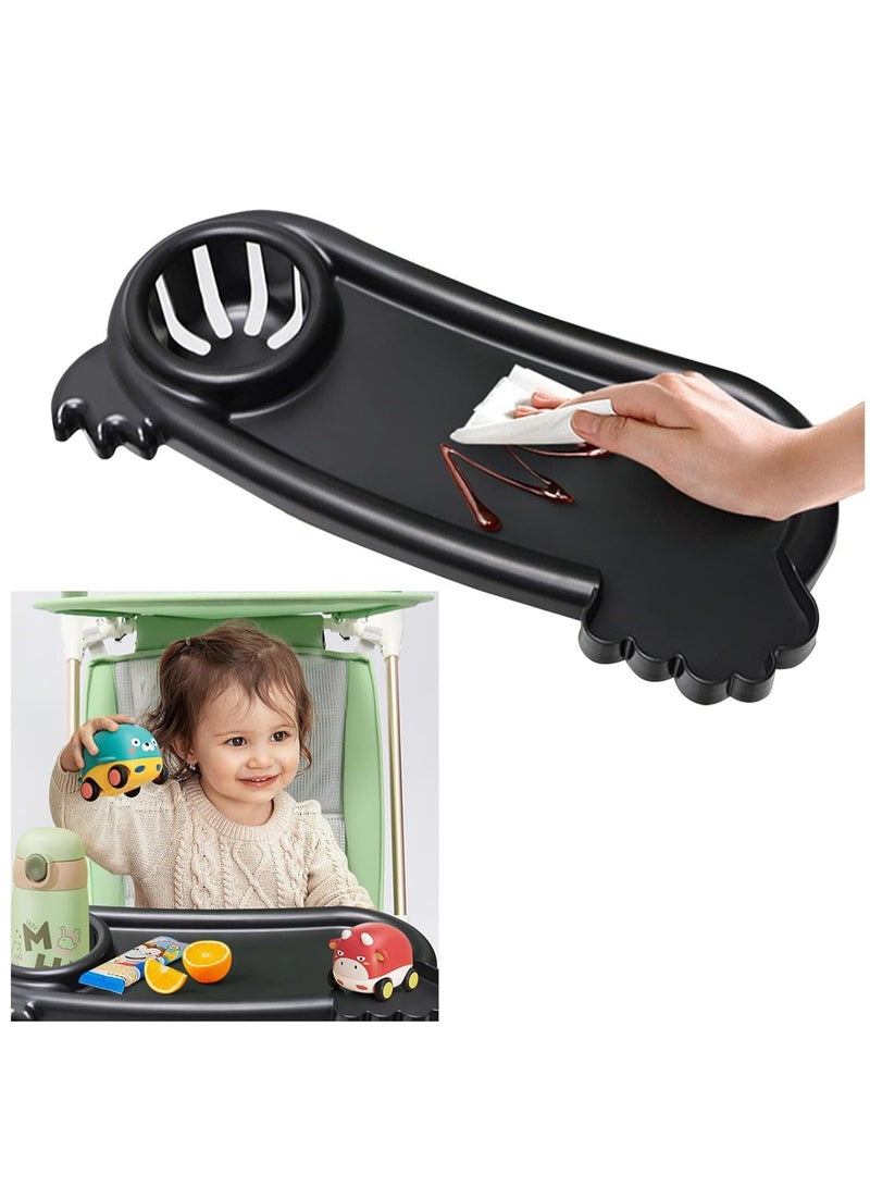 SOLARAE 2-in-1 Stroller Snack Tray with Non-Slip Clip & Cup Holder - Perfect for On-the-Go Snacks! - Image 1