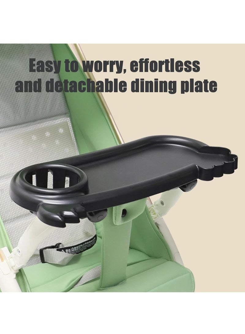 SOLARAE 2-in-1 Stroller Snack Tray with Non-Slip Clip & Cup Holder - Perfect for On-the-Go Snacks! - Image 2