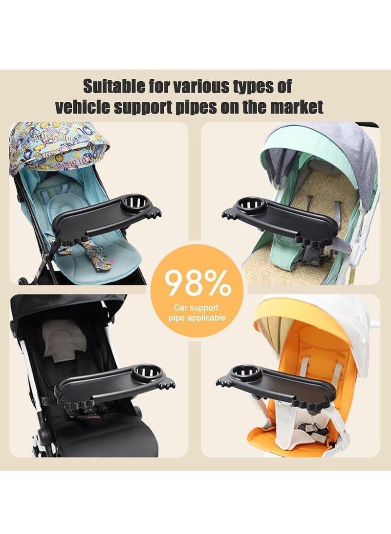 SOLARAE 2-in-1 Stroller Snack Tray with Non-Slip Clip & Cup Holder - Perfect for On-the-Go Snacks! - Image 5
