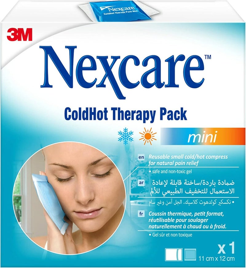 Nexcare Cold Hot Therapy Pack Mini, 1 unit/Pack | Reusable small cold-hot compress for natural pain relief | natural drug-free therapy | Gel is Safe and non Toxic - Image 1