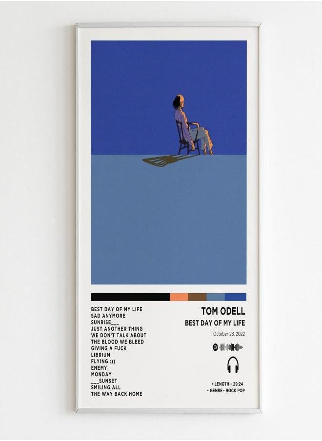 Generic Tom Odell - Best Day Of My Life Album Poster / Album Cover Poster / Music Gift / Music Wall Decor / Album Art  - Image 1