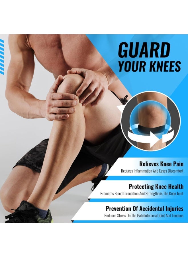 general 2PCS Patella Band, Patellar Tendon Support Strap for Knee Pain and Tendonitis, Knee Brace for Women & Men, Patella Support Strap for Soccer, Basketball, Running, Tennis, Lightweight Patella Stabilizer for Left & Right Knee - Black - Image 3