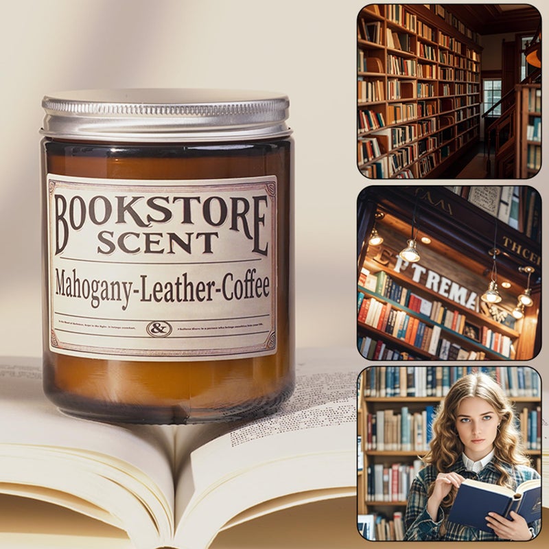Gopas Book Lover Candle, Inspired Gift Ideas for Readers, Birthday, Book Themed Reading Gifts for Women, Bookworm, Librarian, Men - Image 2